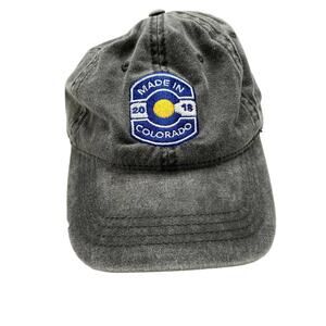 MADE IN COLORADO Washed Gray Dad Hat Cap One Size Adjustable Cotton Baseball